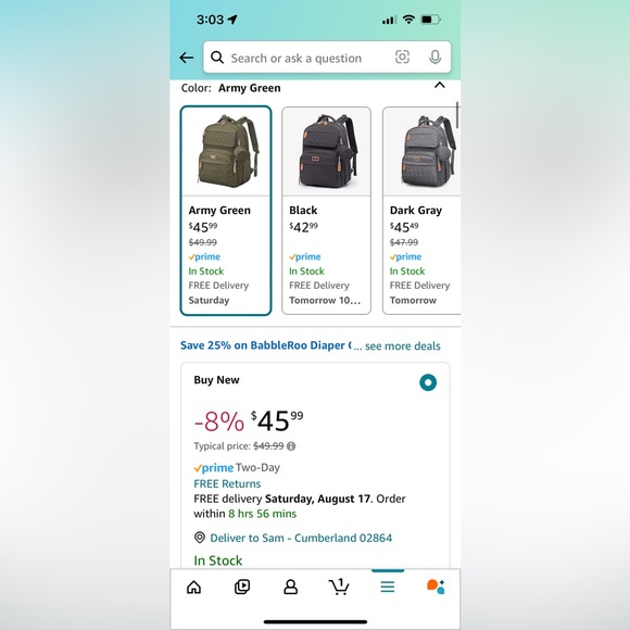 BabbleRoo Diaper Bag - Picture 2 of 4